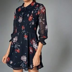 Abercrombie & Fitch navy floral dress small
